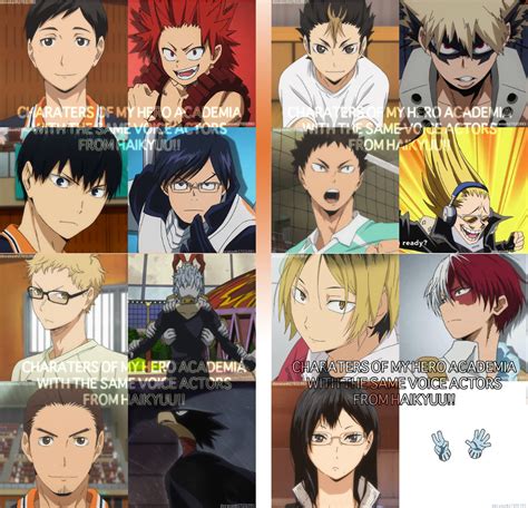 Characters Of My Hero Academia With The Same Voice Actors From Haikyuu