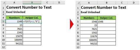 Change And Convert Number To Text In Excel Excel Unlocked