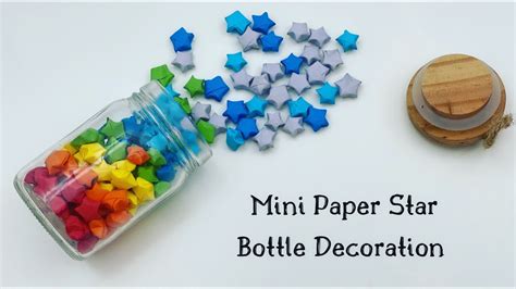 Diy Mini Paper Star Bottle Decoration Paper Star Bottle Decoration
