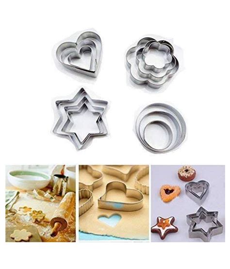 K S Trading Stainless Steel Pastry Cookie Biscuit Cutter With 4