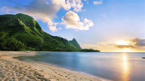 Wallpaper Maui Hawaii Beach Ocean Coast Mountain Sky
