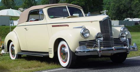 1942 Packard Convertible Cream With Beige Top Front Angle Packard