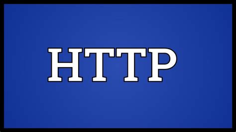 HTTP Meaning - YouTube