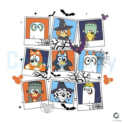 Bluey And Friend Halloween Svg Bluedog Spooky Digital File Creativelify