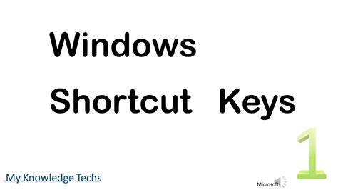 Windows Shortcut Key List Youtube