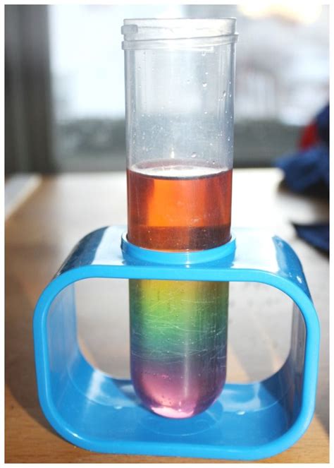 Rainbow In A Jar Water Density Experiment Science Experiments Kids