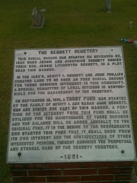 Bennett Cemetery Dans Thach Alabama Cimetière Find A Grave