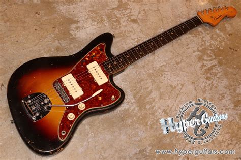 Fender 61 Jazzmaster Sunburst Slab Rose Hyper Guitars Vintage