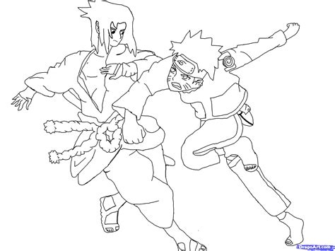 How To Draw Naruto Vs Sasuke Step By Step Naruto Characters Anime