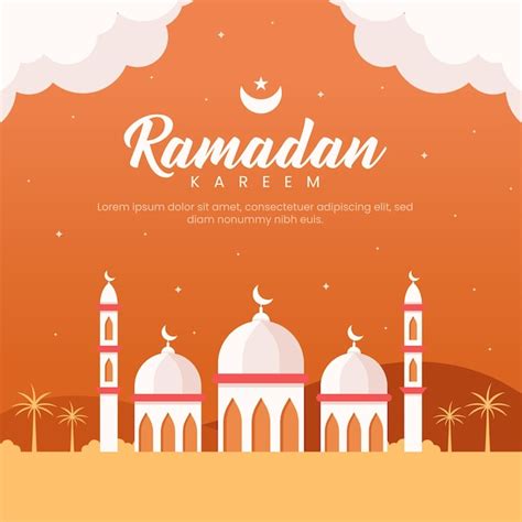 Premium Vector Ramadan Banner Illustration In Flat Design