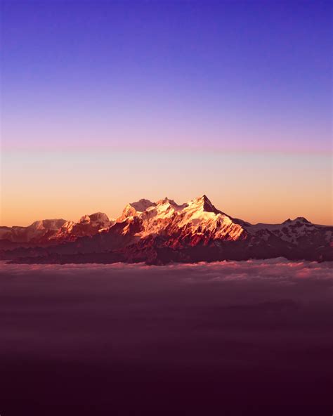 The Himalayas At Sunset Seen From Nepal At 35000 Feet Oc