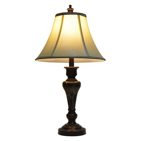 Decor Therapy Traditional Faux Marble Table Lamp Bronze Finish