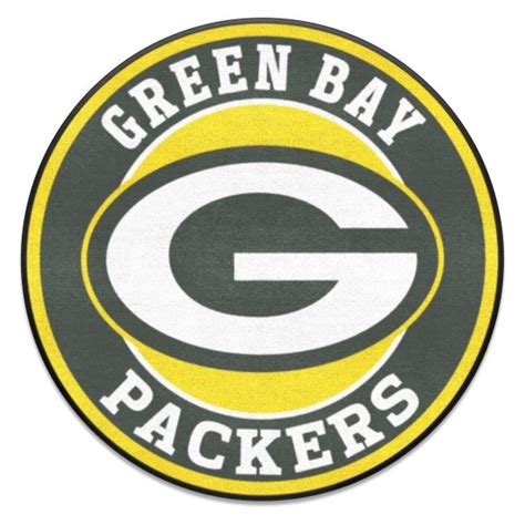 Fanmats® 17959 Nfl Green Bay Packers Round Nylon Area Rug With Oval