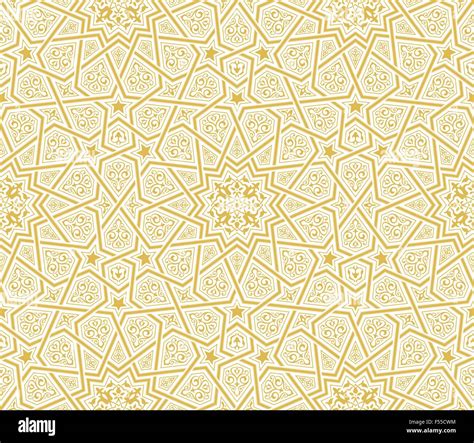 Islamic Star Ornament Golden Background Vector Illustration Stock