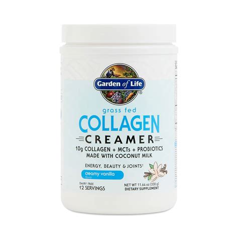 This stuff has no taste and mixes in easily, you can mix it in smoothies and even bake with it. Garden of Life Collagen Creamer, Vanilla - Thrive Market