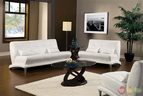 Artem Modern White Living Room Set With Pillows Sm6072