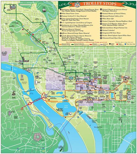 Hop On Hop Off Dc Map Map Vector