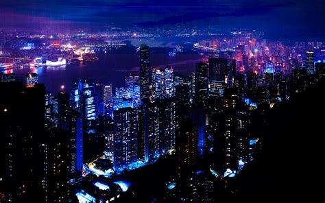 Download Glow Night City Wallpaper Background Cool By Mdunn65 City
