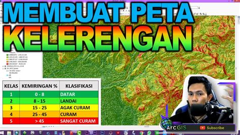 Tutorial Membuat Peta Kelas Lereng Kemiringan SLOPE Di ArcGIS YouTube