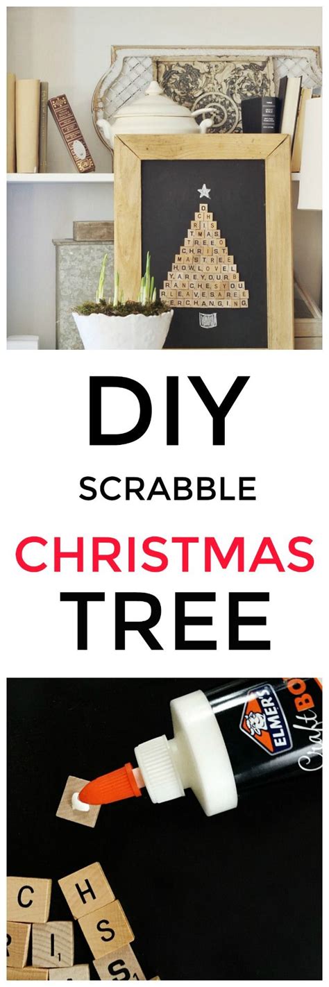 Easy Scrabble Tile Christmas Tree Project Diy Holiday Decor