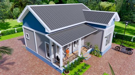 House Plans 9x9 Meters 30x30 Feet 2 Bedrooms Gable Roof Samhouseplans