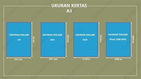 Ukuran Kertas A3 Dalam Cm Pixel Mm Inci Sesuai Standar