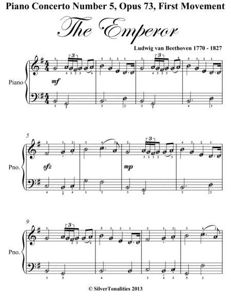 free sheet music opus 73 beethoven ludwig van piano concerto no 5 in e flat major emperor