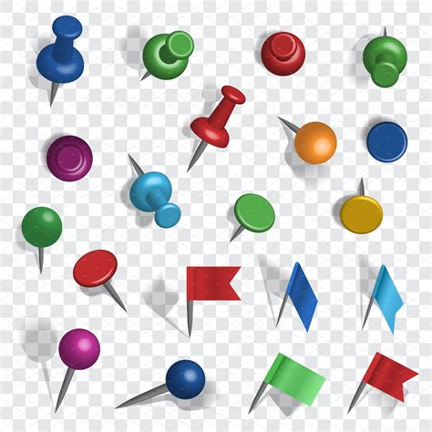 Colored 3d Vector Pins Illustration Art Design Marker Icon Vector