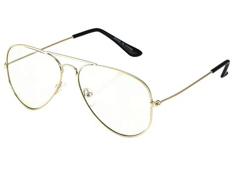 aviator clear lens glasses fashion eyewear non prescription uv400 sunglasses