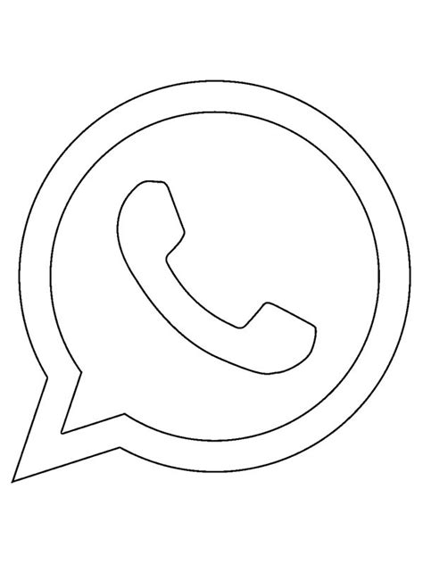 Dibujos Para Colorear Logo De Whatsapp Dibujosparaimprimires
