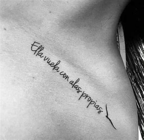 Tatuajes De Frases Ella Vuela Con Alas Propias En Tatuajes Inspiradores Tatuajes