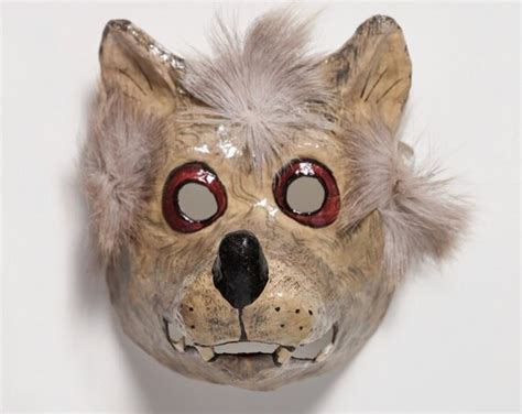 Paper Mache Wolf Mask By Jevgeniamasks On Etsy