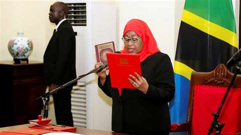 Tanzanias First Female President Samia Suluhu Hassan Urges Unity After