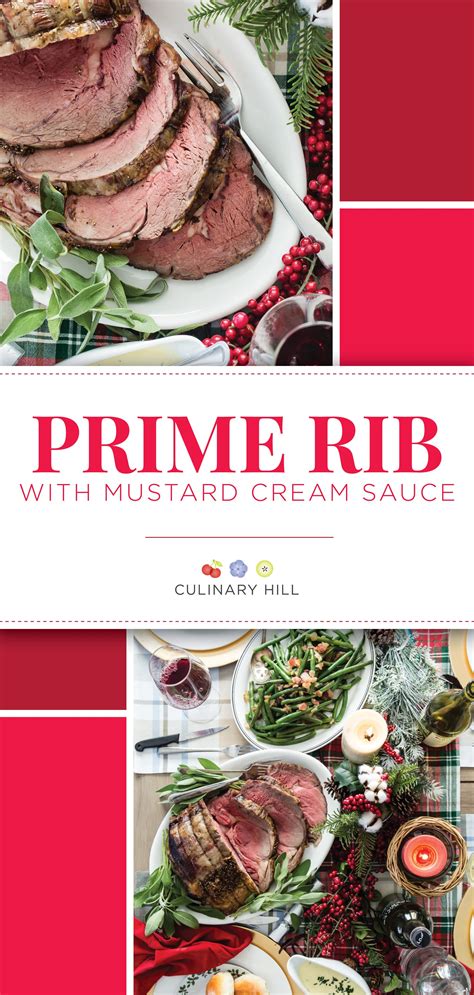 Combine mustard, oil, chopped herbs and salt and pepper to make a paste. Prime Rib with Mustard Cream Sauce | Culinary Hill ...