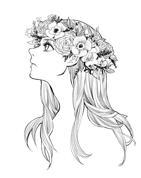 Flowercrown Flower Crown Drawing Flower Drawing Images Crown Drawing