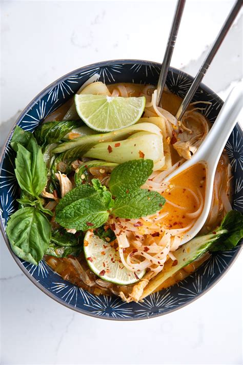 Thai Chicken Curry Noodle Soup Recipe The Forked Spoon