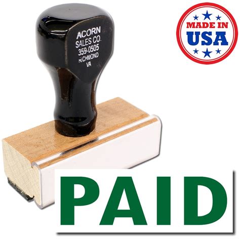 Paid Rubber Stamp
