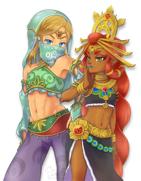 Gerudo Link Link And Riju The Legend Of Zelda And The