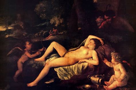Nicolas Poussin Sleeping Venus And Cupid Wandbild Kaufen