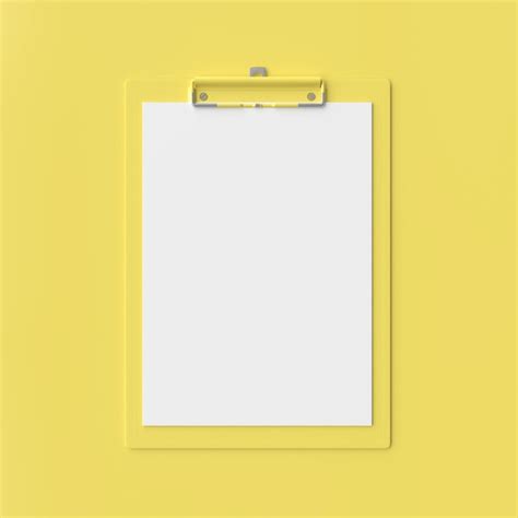 Premium Photo Clipboard In Yellow