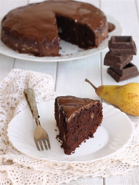 TORTA CIOCCOLATO E PERE ricetta senza burro e senza latte