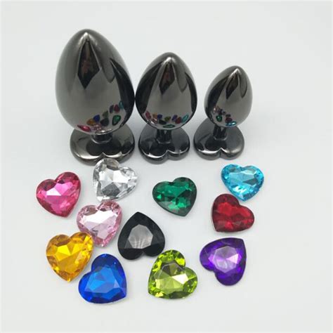 2018 Hot Colorfor Crystal Metal Stainless Steel Plug Anal Hitch Heart