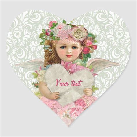 Valentines Day Angel Heart Sticker Heart Stickers