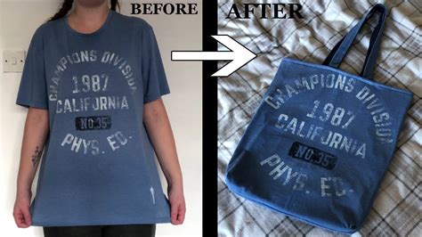 Turning An Old T Shirt Into A Handy Tote Bag Youtube