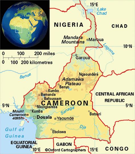 Map Of Cameroon West Africa United States Map