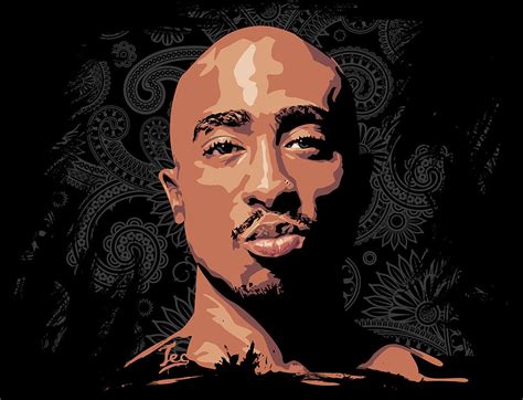 Tupac Digital Art By Tec Nificent Pixels