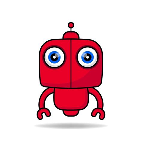 Cute Robot Mascot Design Kawaii 22032685 Vector Art At Vecteezy