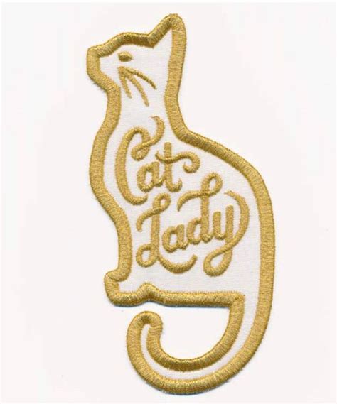 Cat Lady Patch Sew On Patch Applicae Patches For Jackets Etsy Sew