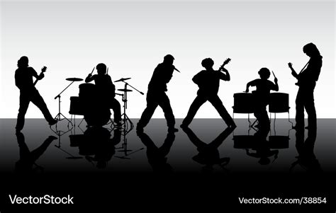 Rock Band Silhouettes Royalty Free Vector Image