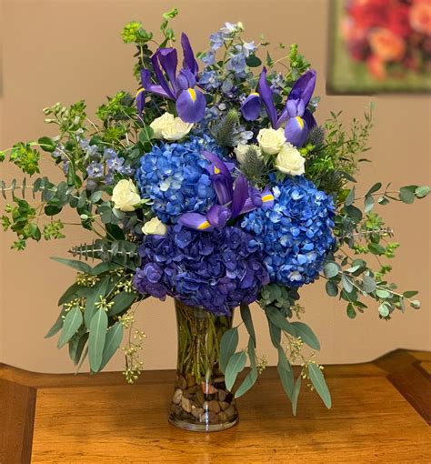 Gorgeous Blue Flowers Bouquet Vip Floral Designs